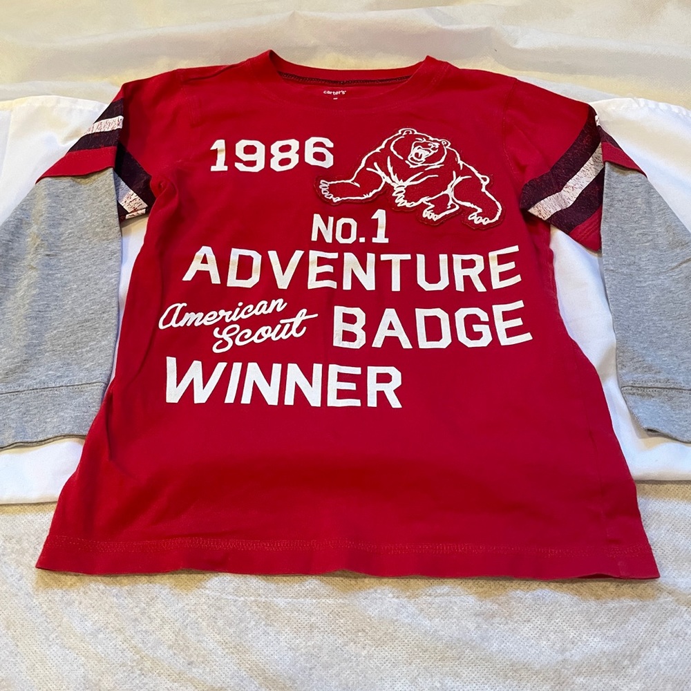 Carter’s Long Sleeve Red T-Shirt, size 5